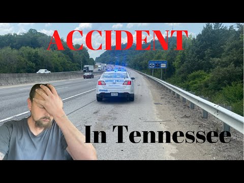 Pickup truck and trailer hits my fully loaded semi. #owneroperator #truckdriver