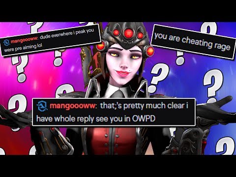 I got called a CHEATER on my TWITCH Stream by the ENEMY Widowmaker - Overwatch