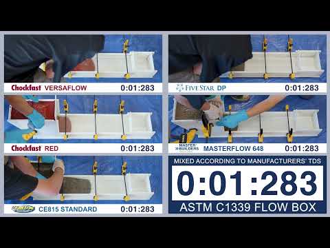 Energy Tech Epoxy Grout Flow Box Comparison