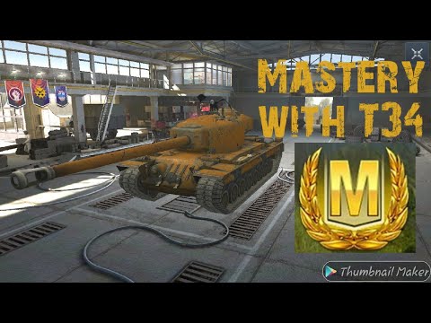 Low Damage Mastery with American Heavy T34 || World of Tanks Blitz||