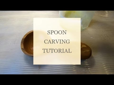 SPOON CARVING TUTORIAL | HOW TO WOOD CARVE A SCOOP FROM COTTONWOOD BARK