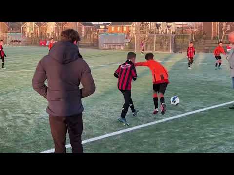 OJC Rosmalen JO11-1 — WSC (Waalwijk) JO11-1 zaterdag 26 Januari 2024 (oefenwedstrijd).