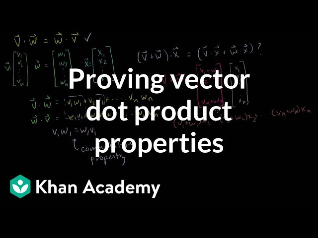 Understanding the Properties of the Dot Product in Linear Algebra | Magica