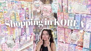 Shopping in KOREA 🎀 cute korean stationery and huge STICKER haul