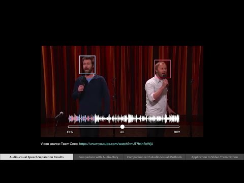 Looking to Listen: Audio-Visual Speech Separation (SIGGRAPH 2018)