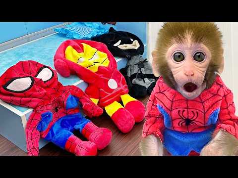 🔴LIVE - Monkey Baby Bon Bon in the Room Cleaning Challengeand goes to the toilet