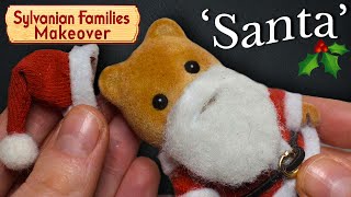 Sylvanian Families Makeover | Sewing a 'SANTA' Outfit + Free Clothing Patterns 🎅