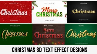 20+ Christmas Text Effects in PSD Photoshop Tutorial Part 1