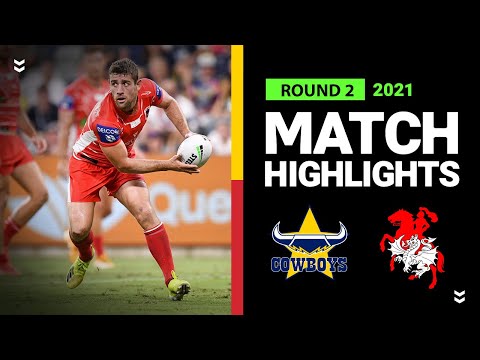 NRL Highlights | Cowboys v Dragons Match Highlights | Round 2 2021 | Telstra Premiership | NRL