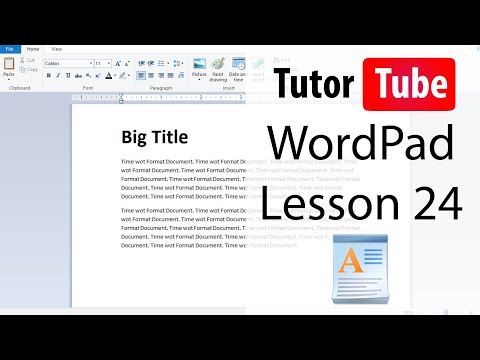 WordPad Tutorial 24 Select all and Word Wrap