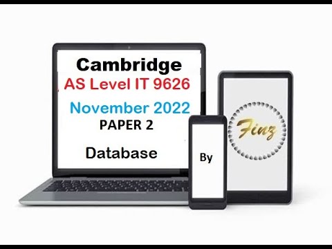 AS Level IT 9626 November 2022 Paper 2 -Database