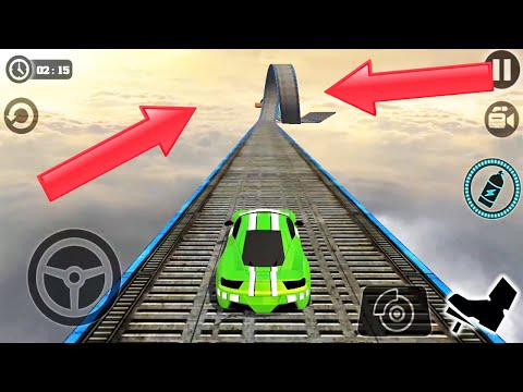 Impossible Car Tracks 3D Green Car Driving Stunts Leveles 11, 12, 13 Completed - Android Gameplay