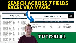 🔍 Create 7-Field Search Filters in Excel with VBA | Step-by-Step Tutorial