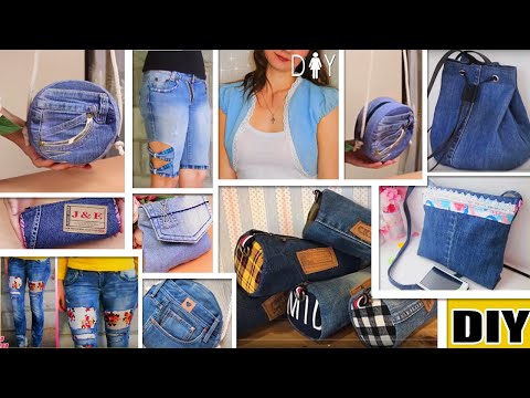 11 FANTASTIC DIY OLD JEANS TRANSFORM IDEAS // Don't Trash Old Jeans // RECYCLING OLD CLOTHES