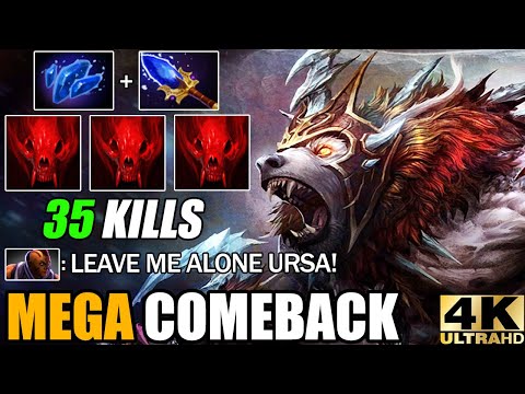 New Crazy Build Aghanim's Scepter + Shard Nonstop Enrage Ursa VS Mega Creeps - Epic Comeback Dota 2