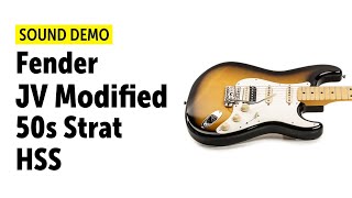 Video thumbnail for Fender JV Modified '50s Stratocaster HSS - Sound Demo (no talking) by Guitar Bonedo