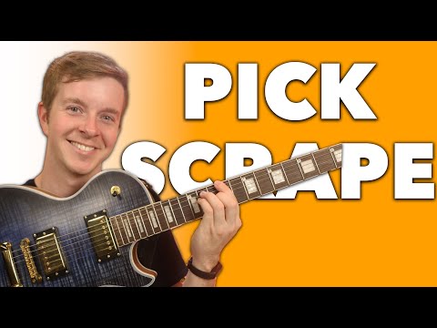 How to Pick Scrape (easy beginner guitar trick!)