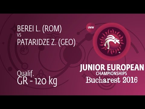 Qual. GR - 120 kg: Z. PATARIDZE (GEO) df. L. BEREI (ROM) by TF, 9-0