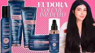 💙 EUDORA VOLUME IMEDIATO: Tratamento para cabelos com afinamento