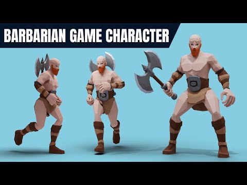 Build a Barbarian Game Character in Blender From Scratch