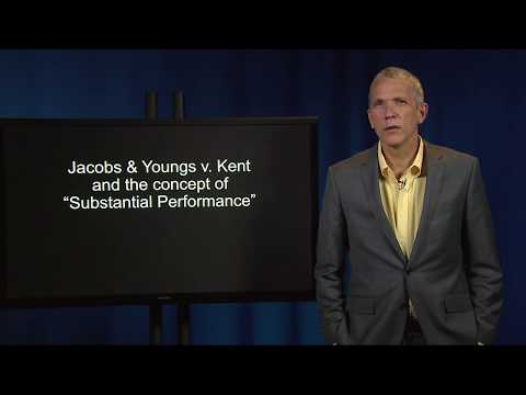Contract Law 6 Intro Jacob & Youngs v Kent (reading pipe)