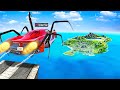 Jumping SUPERHERO CARS Across ENTIRE MAP In GTA 5.. (Mods)