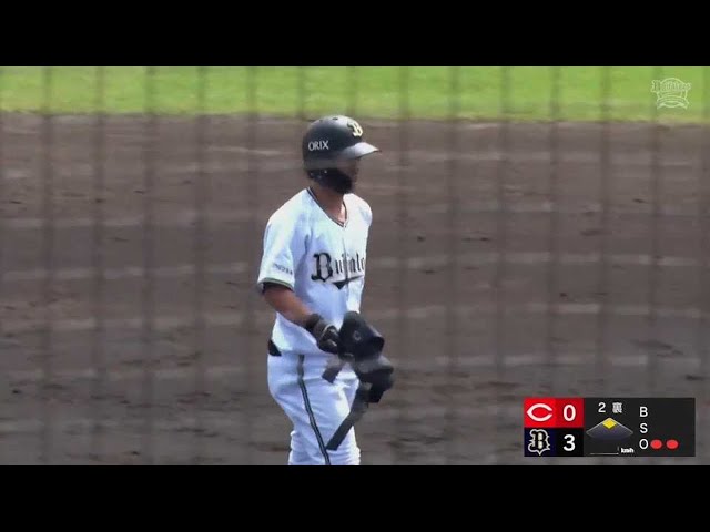 【ファーム】バファローズ・福田周平 ライトへのタイムリー2ベースヒット!! 2023年5月4日 オリックス・バファローズ 対 広島東洋カープ