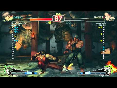Kiryu Tsukimiya [Guy] vs ssss etude [Ryu] SSF4 Japanese Online Ranked Matches -  TRUE-HD