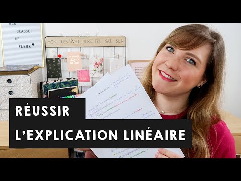 REUSSIR L'EXPLICATION LINEAIRE : explications et conseils.