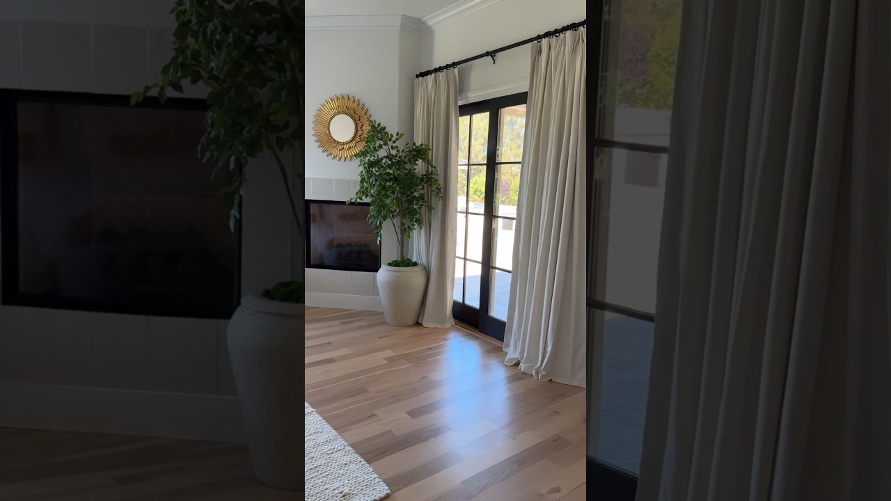 Custom Amazon linen curtains. I chose the off white, pinch pleat with blackout lining☺️ #amazonhome