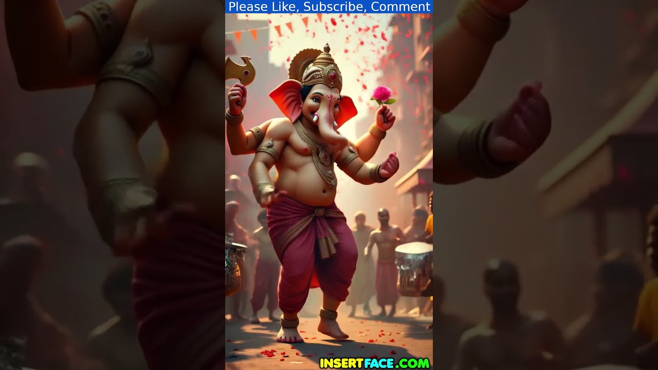 Lord Ganesha’s Dance in Ganesh Chaturthi Procession  #ai #god #ganesh
