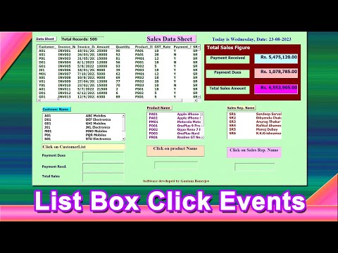 Mastering ListBox Events in Excel VBA - Introduction and Basics | Part - 24 Excel VBA Tutorial
