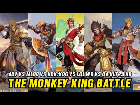 Sun Wukong Battle: MLBB vs AOV vs HoK/KoG vs LoL WR vs OA - Ultra HD