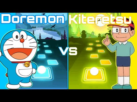 Doremon vs Kiteretsu ||Doremon theme song, Kiteretsu Theme song-Tiles Hop EDM Rush