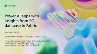 Power AI apps with insights from SQL database in Fabric | BRK196