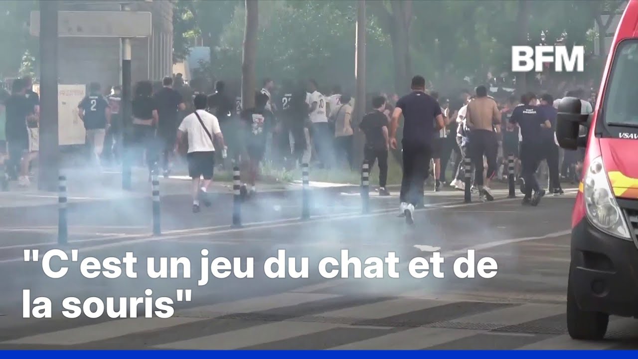 PSG-Arsenal: les images des premières tensions dans les rues de Paris