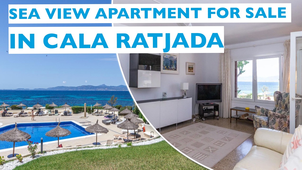 First sea line apartment with sea views and a communal pool in Cala Blava for sale