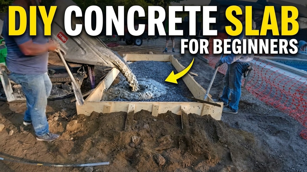 The Perfect Beginner Concrete Slab Pour | For DIYers in 2026