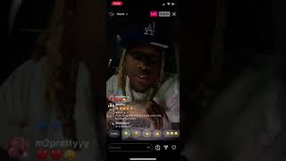 Lil Durk on IG live listening to King Von