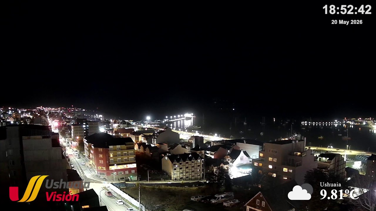 Live webcam view of Ushuaia City Center Live