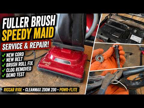 Fuller Brush Speedy Maid Service (Riccar R10E / CleanMax ZM200) Cord, Belt & Brush Roll Repair