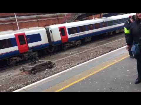 11:05 South Western Railway Service to London Waterloo leaves Bournemouth. 28/04/2018.