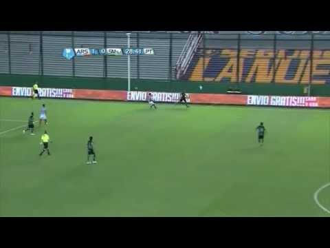 Travesaño de Velázquez. Arsenal 1 - San Martín 0. Fecha 6. Torneo Final 2013. Fútbol Para Todos