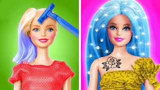 THE ULTIMATE DOLL MAKEOVER || Rich VS Broke Transformation! Incredible DIY Ideas by 123 GO! Genius