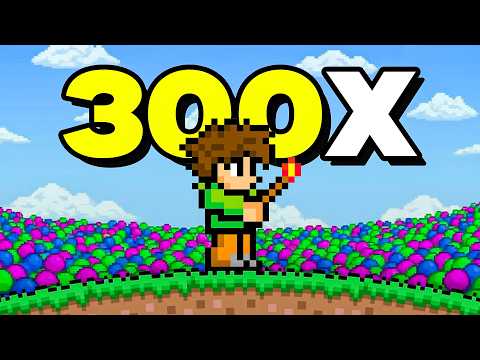 I Played 100% Of Terraria With 300x Spawn Rates... It Destroyed me.