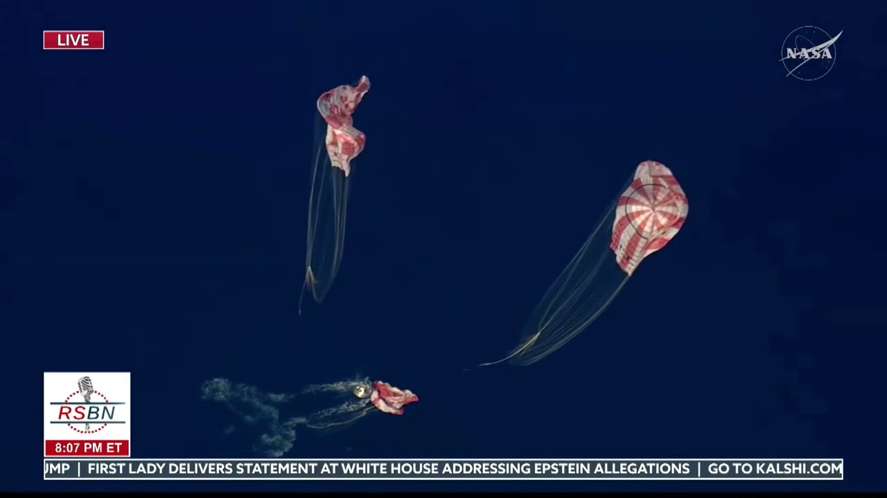 WATCH: The Artemis II Crew Has Officially Splashed Down in the Pacific Ocean - 04/10/26