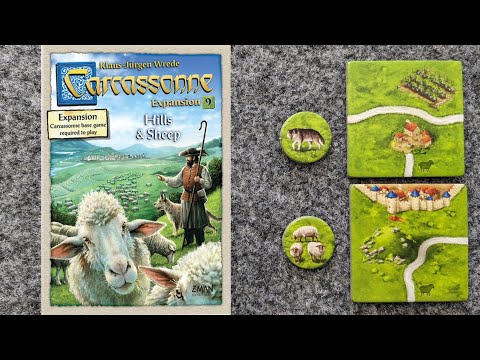 WHAT'S NEW Carcassonne Expansion 9: Hills & Sheep, plus PLAYTHROUGH and RANKING