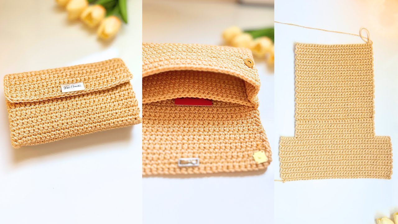 Make This Crochet Wallet in Minutes | Super Easy with Pocket!