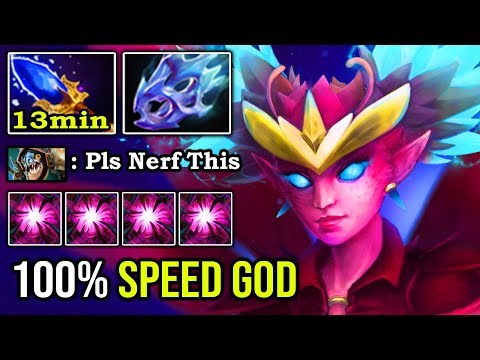 WTF 13Min Scepter First Item EPIC Pro Dark Willow Monster Attack Speed Even Slark Can't Escape DotA2