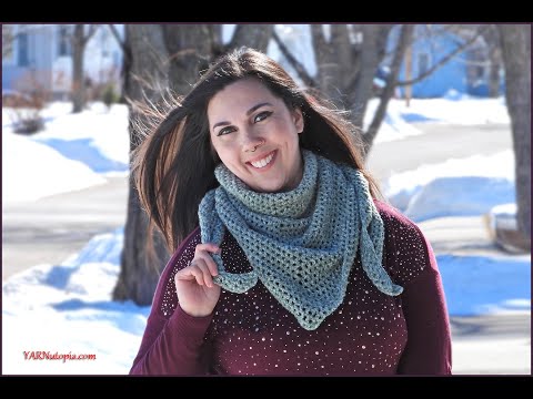 How to Crochet Tutorial: DIY Simple Spring Shawl by YARNutopia